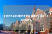 北京公务员考试职位表查询_应用统计学考公务员什么岗位