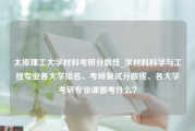 太原理工大学材料考研分数线_求材料科学与工程专业各大学排名、考研复试分数线、各大学考研专业课都考什么？