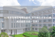 2023年华东师范考研分数线_华东师范大学2023研究生招生信息一览表？