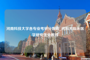 河南科技大学各专业考研分数线_河科大临床医学研究生分数线