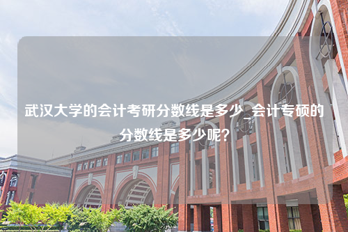 武汉大学的会计考研分数线是多少_会计专硕的分数线是多少呢？