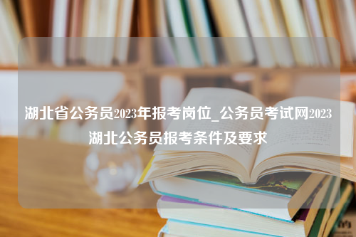 湖北省公务员2023年报考岗位_公务员考试网2023湖北公务员报考条件及要求