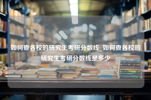 如何查各校的研究生考研分数线_如何查各校的研究生考研分数线是多少